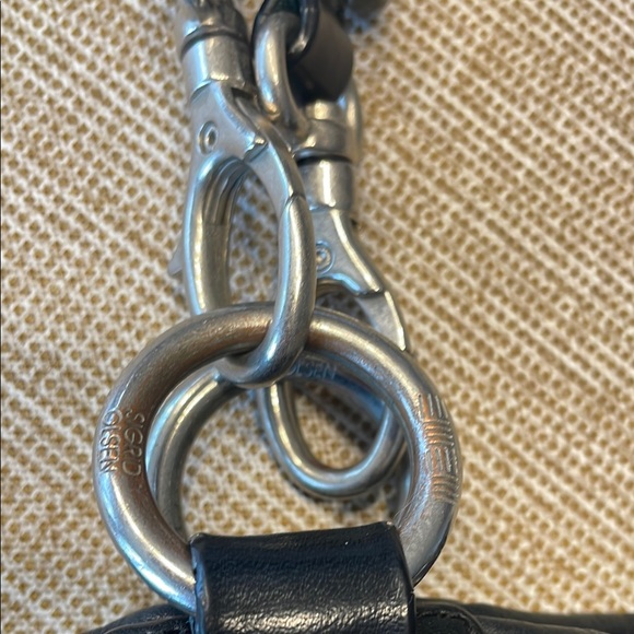 Sigrid Olsen Black Studded Leather Tote Bag Fully Lined - Picture 4 of 12